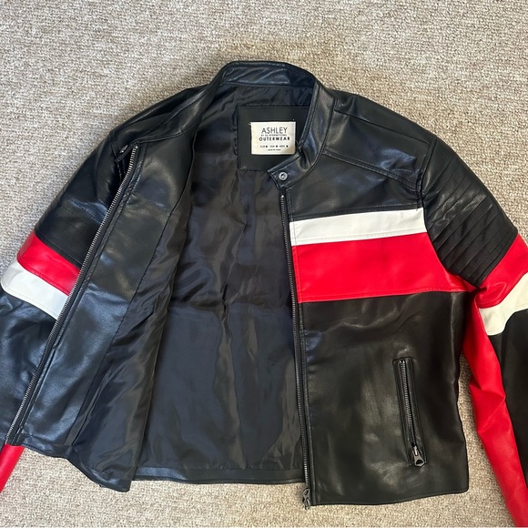 Black and Red Leather Jacket - Picture 2 of 3